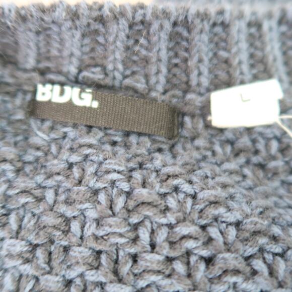 BDG Urban Outfitters Navy Blue and Black Marled Cable Knit Sweater L - Picture 5 of 6